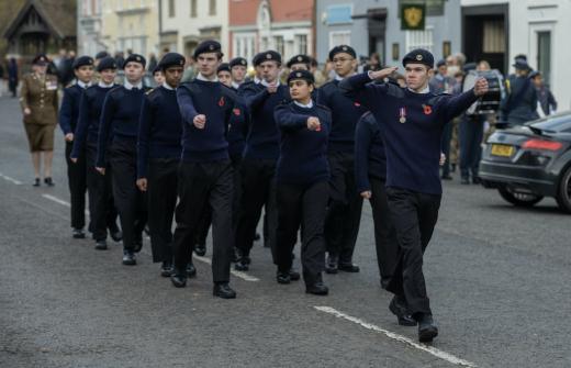 Kimbolton CCF lead the Remembrance Parade