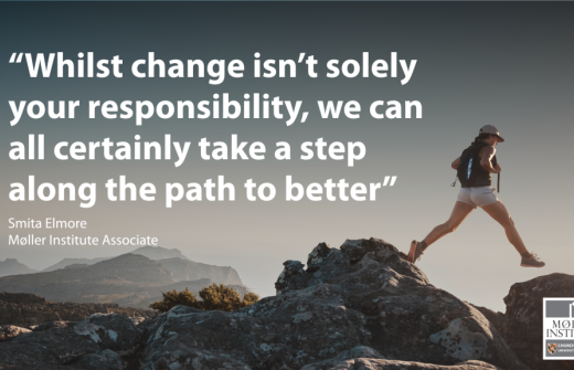 quote from the article with a woman climbing a mountain