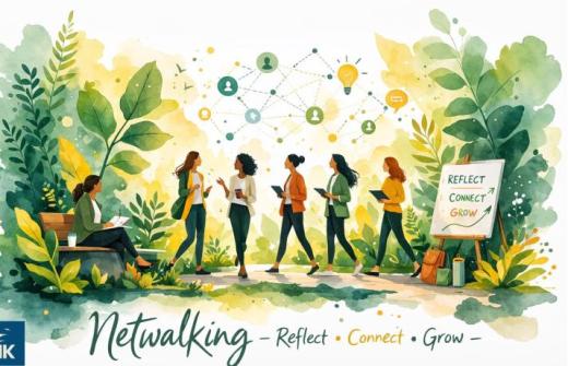 Illustration of professional women in nature