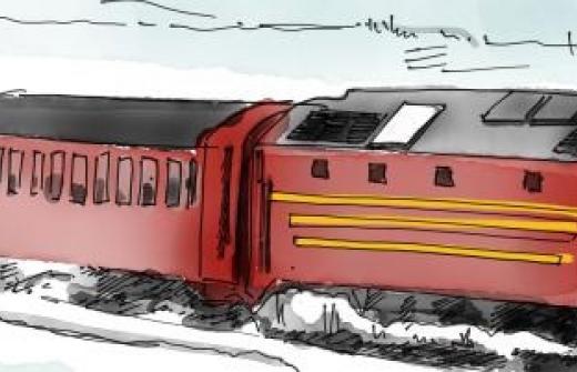 Norway train illustration