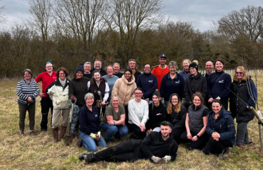 Photo of tree planting volunteers at PAUS Cambridgeshire