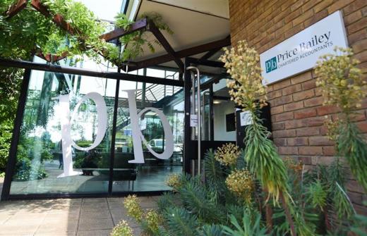 The entrance to the Price Bailey Norwich office 