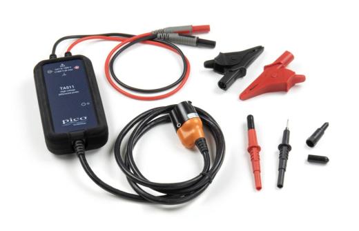image showing a PicoBNC+ 1400V Differential Probe Kit on a white background 