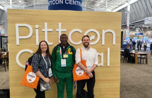 Diane Turner, Yannick Oyono and Giles Edwards at Pittcon 2025