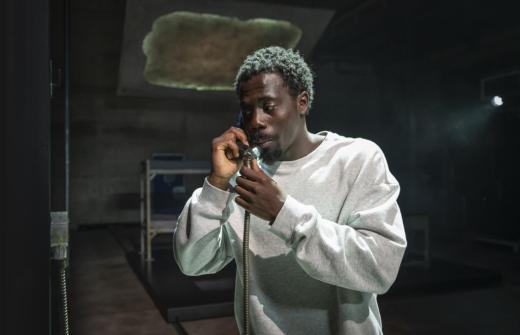 a man on stage