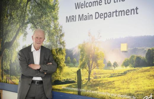 Professor Dixon in the MRI Department of Addenbrooke's