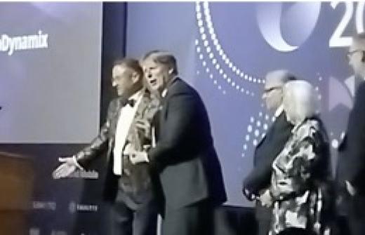 Top innovation award for AlgoDynamix with CEO Dr. Jeremy Sosabowski at the recent Digital Commonwealth awards, Mansion House, City of London (April 2025)
