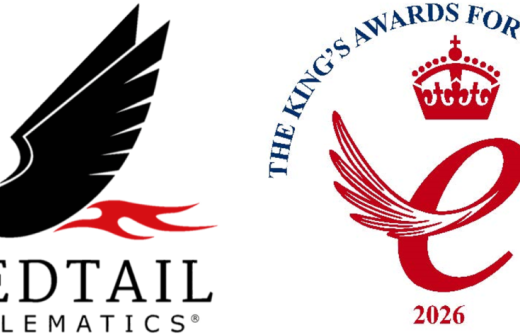 Redtail Telematics logo and King's Award logo