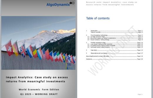 AlgoDynamix research note titled: Impact Analytics: Case study on excess returns from meaningful investments.