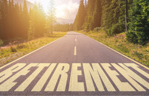 A road with retirement written on it