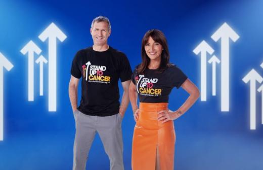 presenters Adam Hills and Davina McCall.