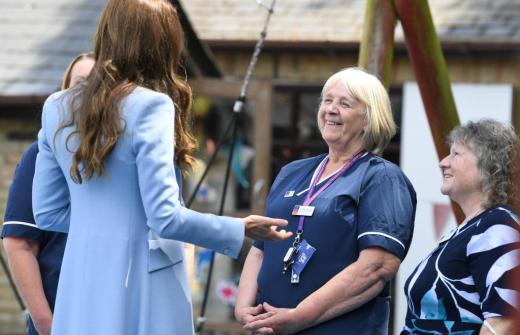 Sandra Holmes meets The Princess of Wales during her visit to Milton in June 2022