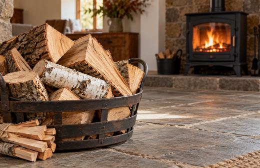 Photo of birch firewood