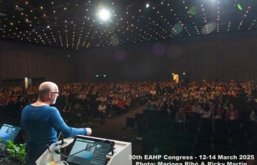 Simon giving a presentation
