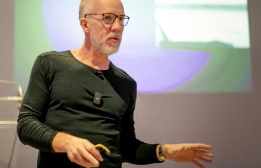 Simon giving a presentation