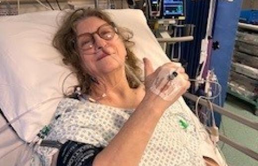 Cancer survivor Stephanie Hemming, shortly after her robotic surgery 