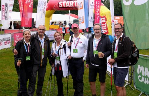 Tim Passingham (2nd R) with the Cambridge MC team fundraising @Ultrachallenge