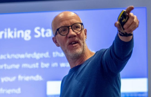 Simon Hall giving a presentation