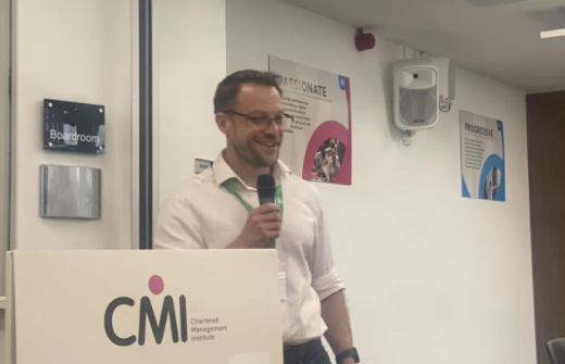MD of Mojave Training speaking at the CMI's volunteer day in September 2024
