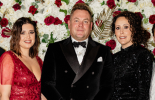 James, Carly and Natalie all dressed up for their Annual Christmas Ball