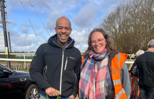 Charity founder Vhari Russell with MP for Huntingdon Ben Obese-Jecty