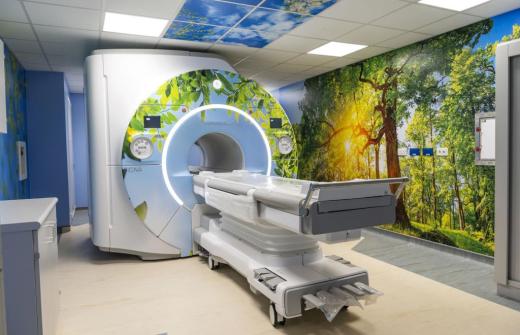 Photo of the UK's first Wrapped MRI Scanner, courtesy of Addenbrooke's Charitable Trust and Media Studio