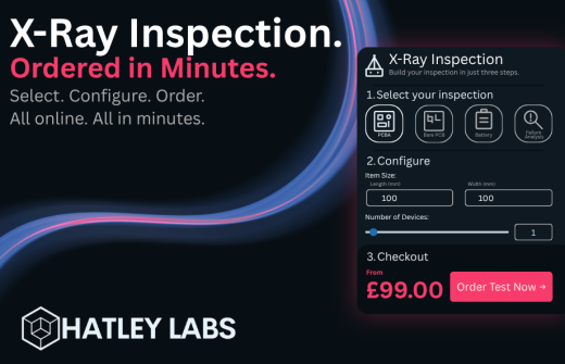 X-ray Inspection. Ordered in minutes. Select, configure and order all on the Hatley Labs website.