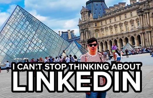 Standing next to the Louvre in Paris thinking about Linkedin