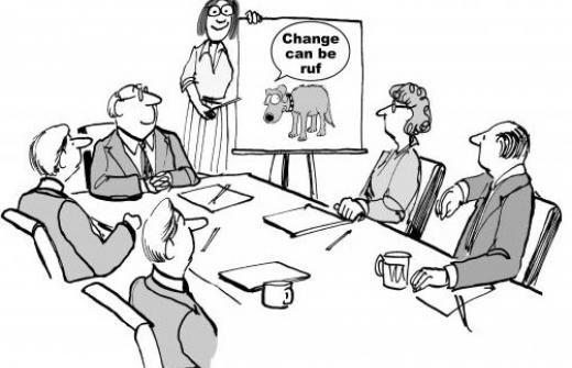 Boardroom cartoon: 'Change can be ruf'
