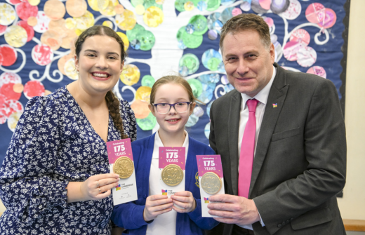 Vaughan and Joanne, Customer Engagement Team Members from The Cambridge, visited Exning Primary School on Tuesday to present Erica with her delicious coin and then helped her deliver the coins to every class, where Erica was greeted with smiles, cheers and applause from her peers