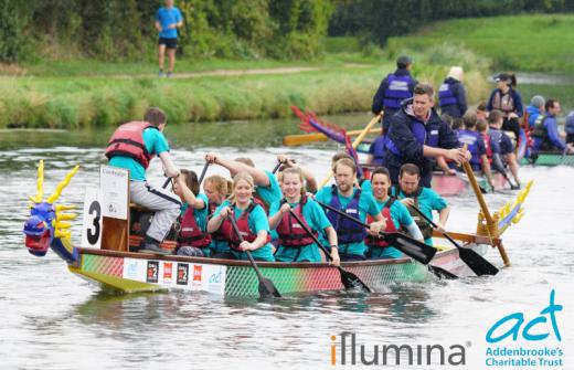 Teams competing in the Cambridge Dragon Boat Festival