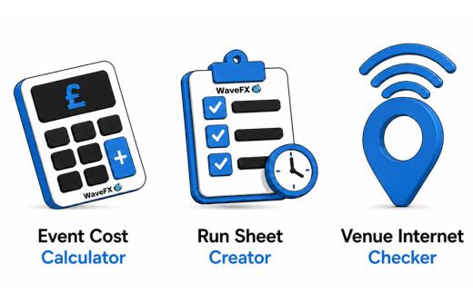 Free event production planner and cost calculator tool from WaveFX