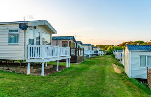 Caravan Park at sunset