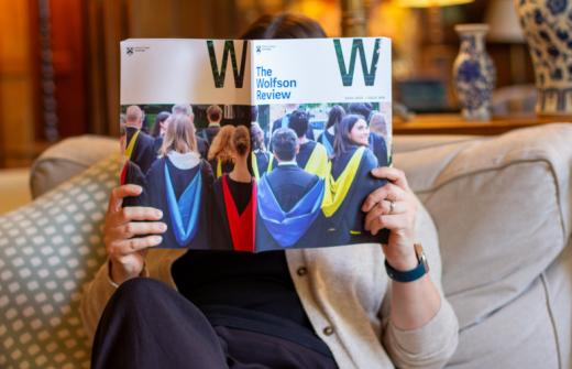 Lady reading magazine