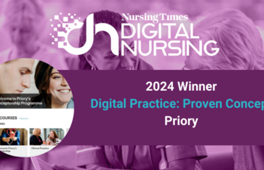 Nursing Times Digital Nursing Winner of the Digital Practice: Proven Concept Award. 