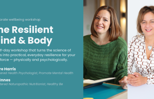 Claire Harris from Promote Mental Health and Bee Innes from Healthy Be - the Resilient Mind and body Workshop