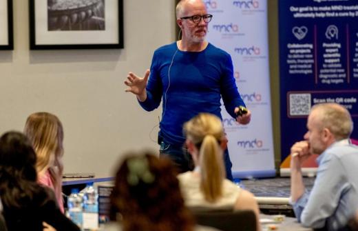 Simon giving a presentation