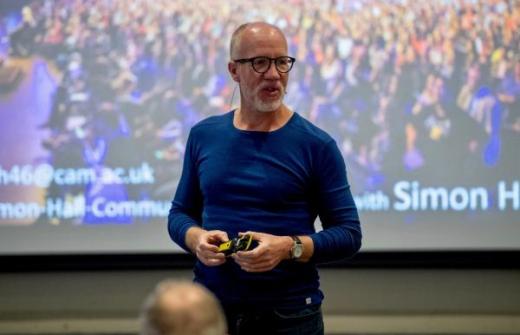 Simon giving a presentation