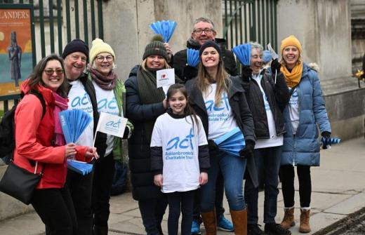 Volunteers joining the ACT cheer squad at the TTP Cambridge Half Marathon