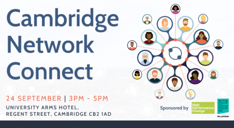Connect logo plus blue words on a pale blue background