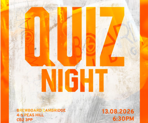 quiz night, brewboard taproom cambridge, thursday 13th august, 6:30pm 