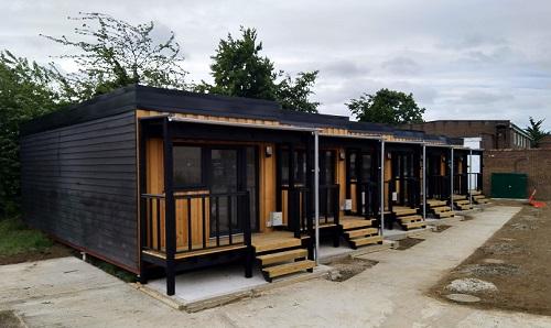 Allia modular housing for homeless people in Cambridge