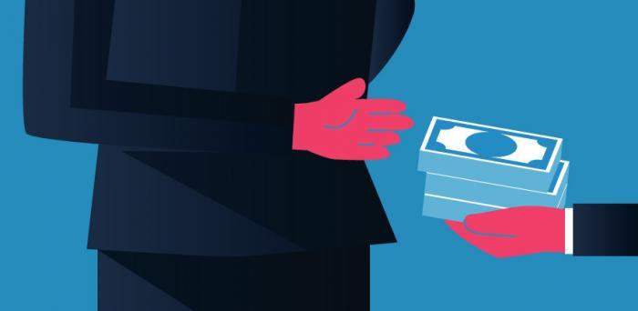 backhanded acceptance of bribery money_illustration
