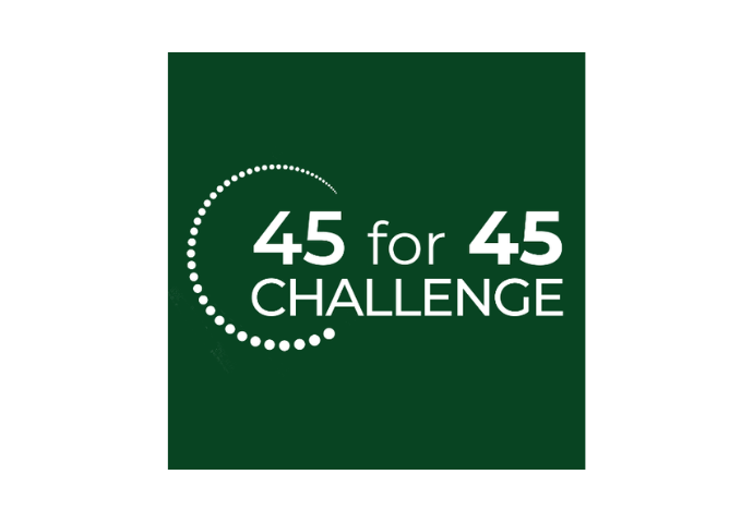 45 for 45 logo 