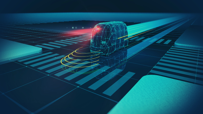 Futuristic mock-up of how a generic segregated route for autonomous vehicles might look