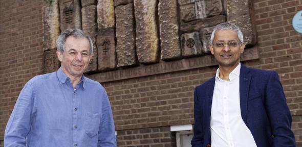 Professors Klenerman (L) and Balasubramanian, courtesy Department of Chemistry Photography