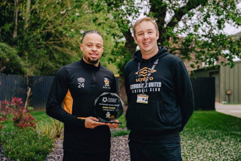 Jordan Cousins with PFA Award