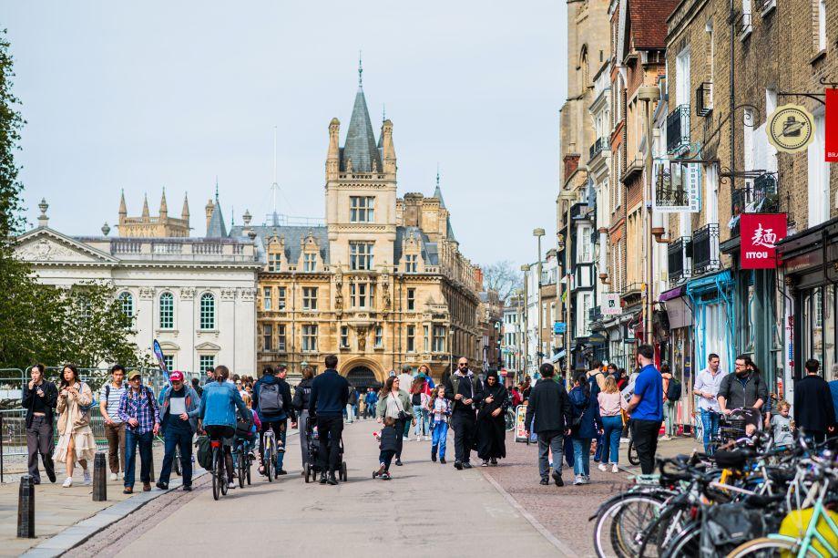 Tourists in Cambridge