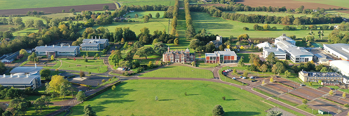An aerial view of the Babraham Research Campus