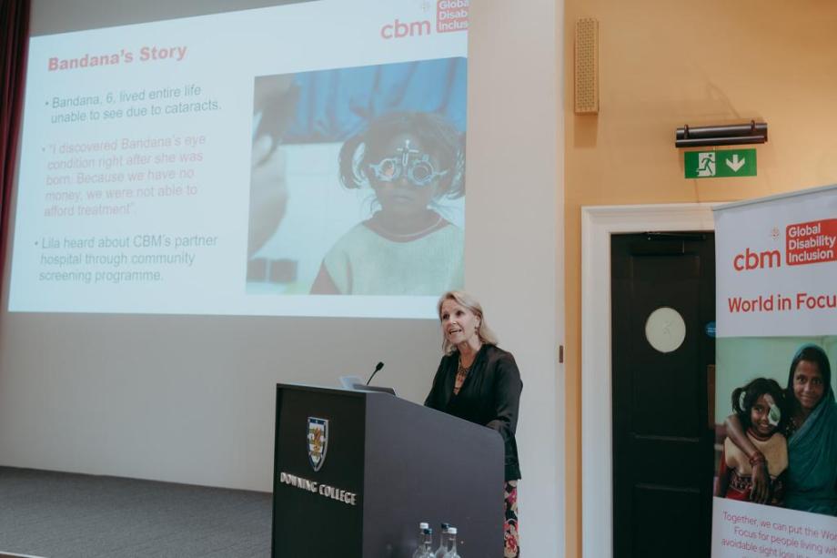 Kirsty Smith, CEO, talking at event 